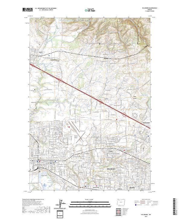 US Topo 7.5-minute map for Hillsboro OR