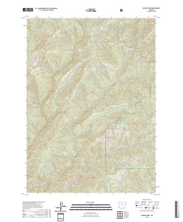 US Topo 7.5-minute map for Hobson Horn OR