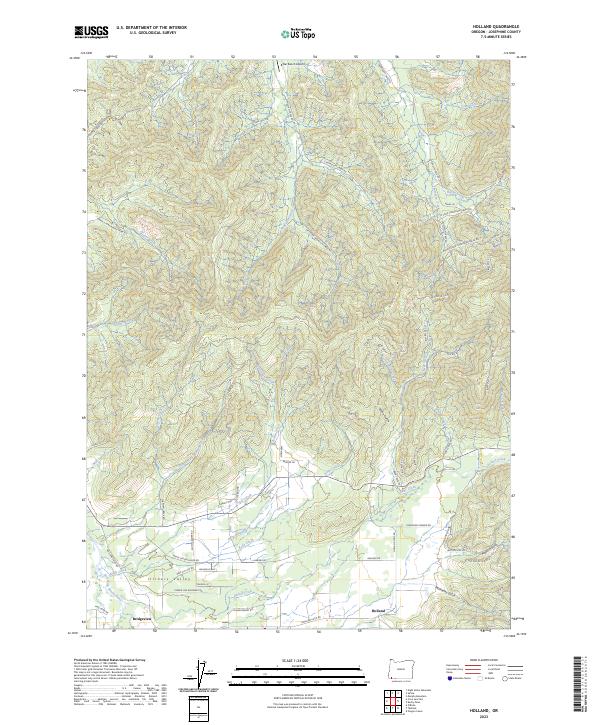 US Topo 7.5-minute map for Holland OR