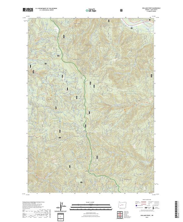 US Topo 7.5-minute map for Holland Point OR