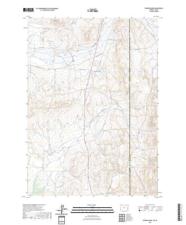 US Topo 7.5-minute map for Hooker Creek ORID