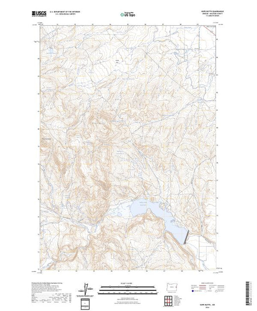US Topo 7.5-minute map for Hope Butte OR – American Map Store