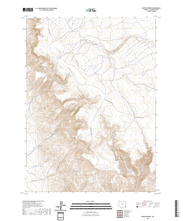 US Topo 7.5-minute map for Hoppin Springs OR