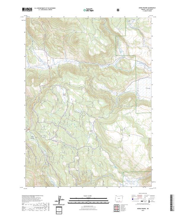 US Topo 7.5-minute map for Horse Prairie OR