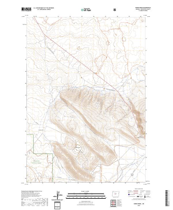 US Topo 7.5-minute map for Horse Ridge OR