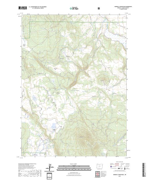 US Topo 7.5-minute map for Horsefly Mountain OR