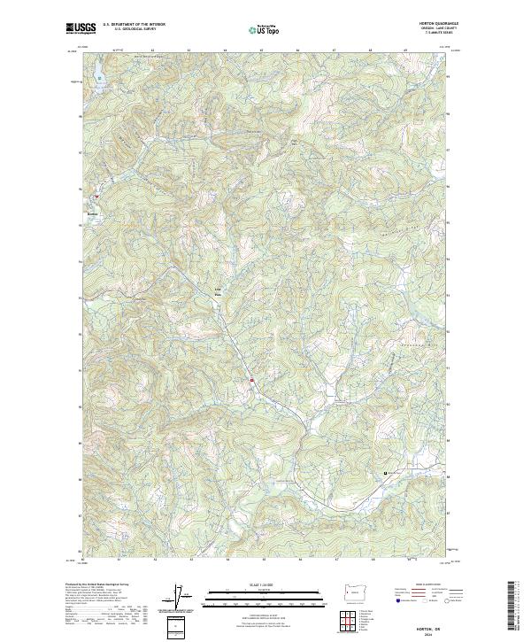US Topo 7.5-minute map for Horton OR