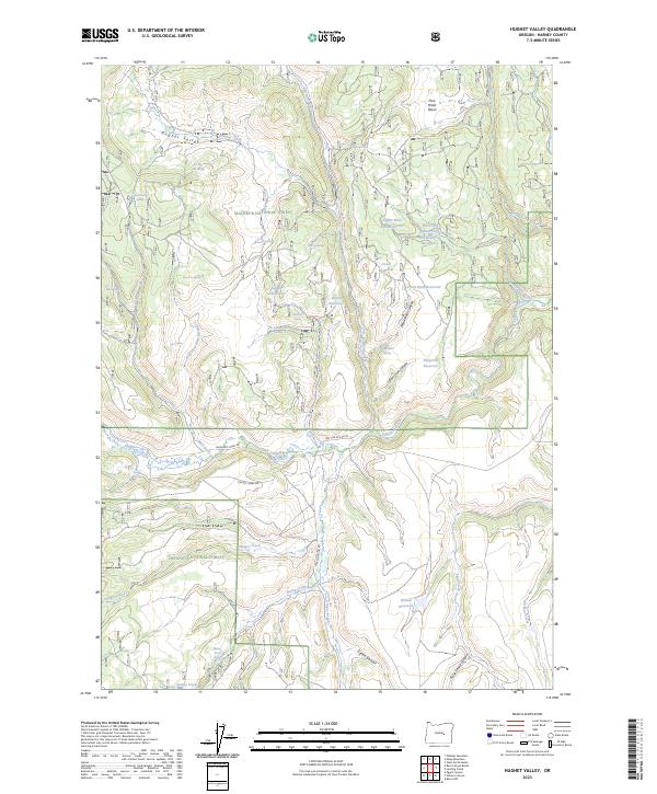 US Topo 7.5-minute map for Hughet Valley OR