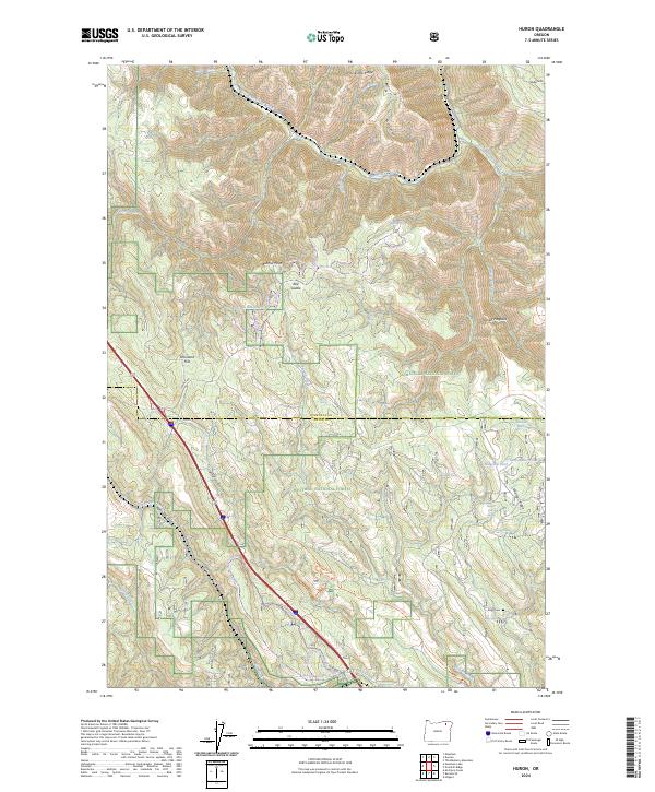 US Topo 7.5-minute map for Huron OR