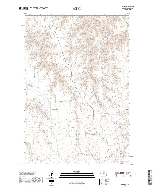 US Topo 7.5-minute map for Igo Butte OR