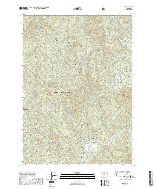 US Topo 7.5-minute map for Illahe OR