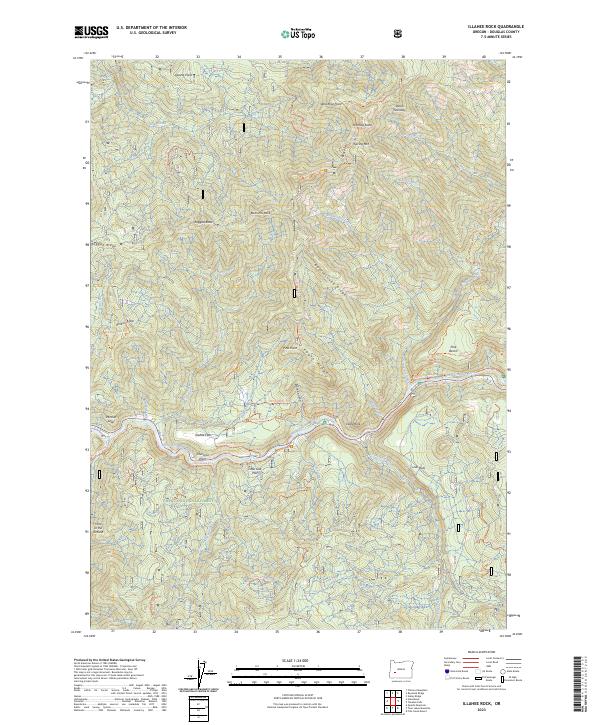 US Topo 7.5-minute map for Illahee Rock OR
