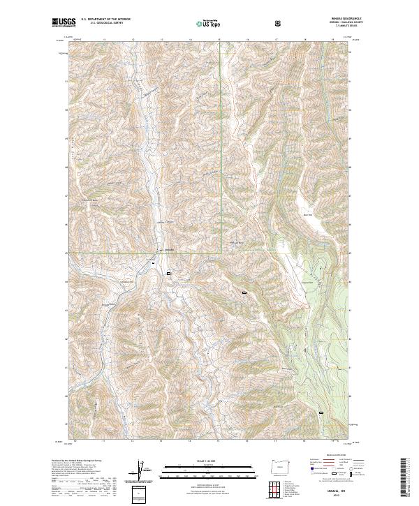 US Topo 7.5-minute map for Imnaha OR