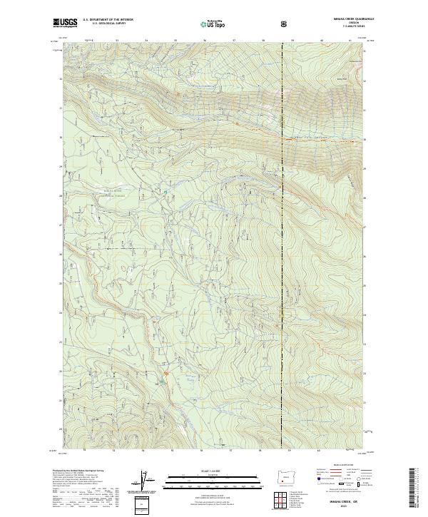 US Topo 7.5-minute map for Imnaha Creek OR