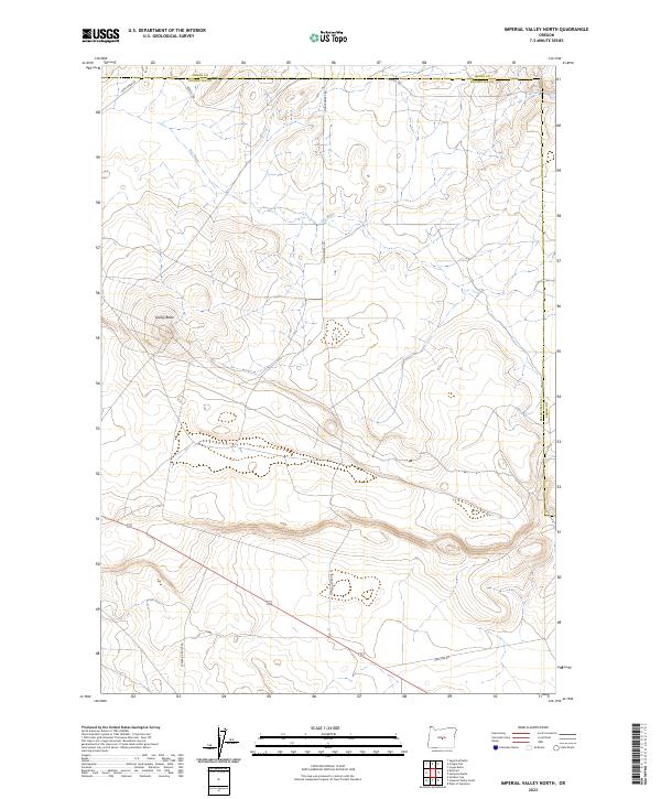US Topo 7.5-minute map for Imperial Valley North OR