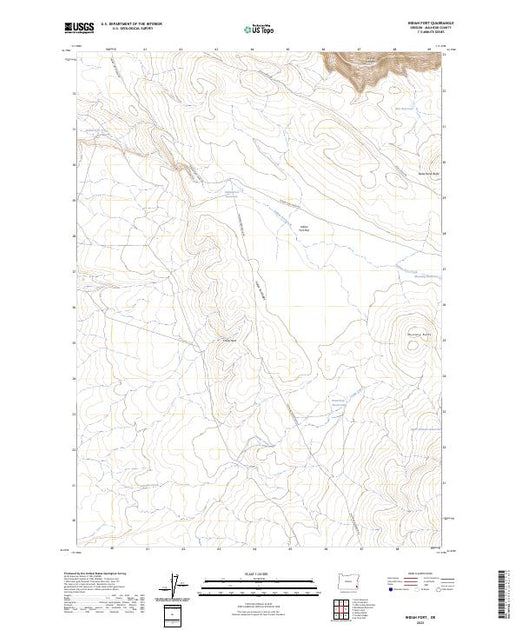 US Topo 7.5-minute map for Indian Fort OR – American Map Store