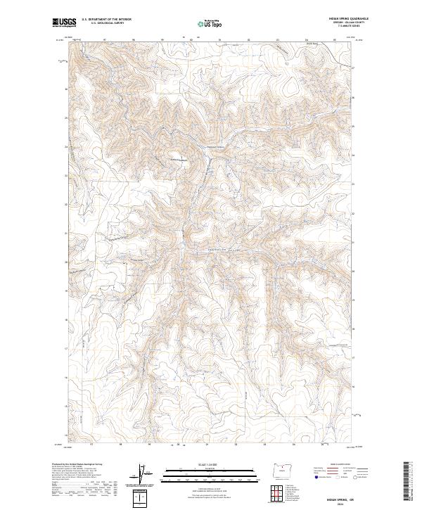 US Topo 7.5-minute map for Indian Spring OR