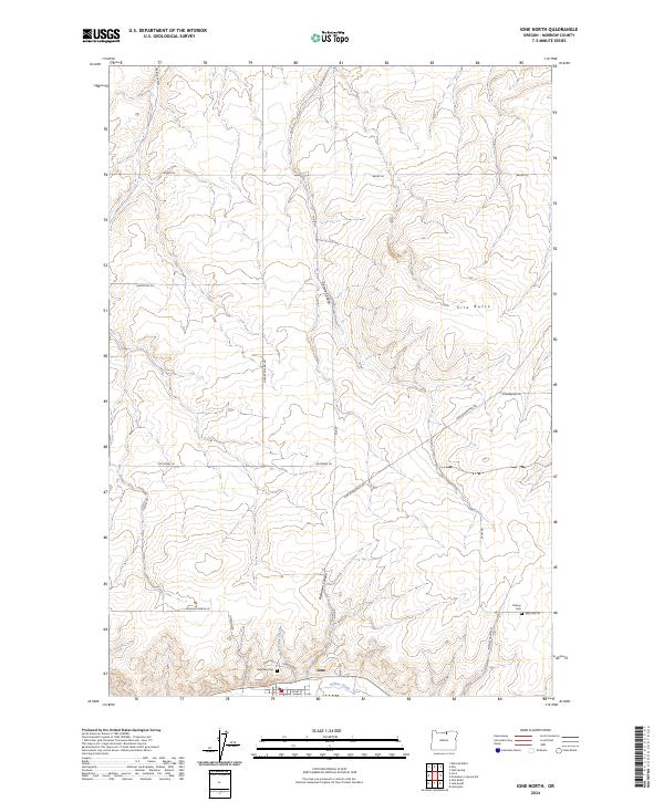 US Topo 7.5-minute map for Ione North OR