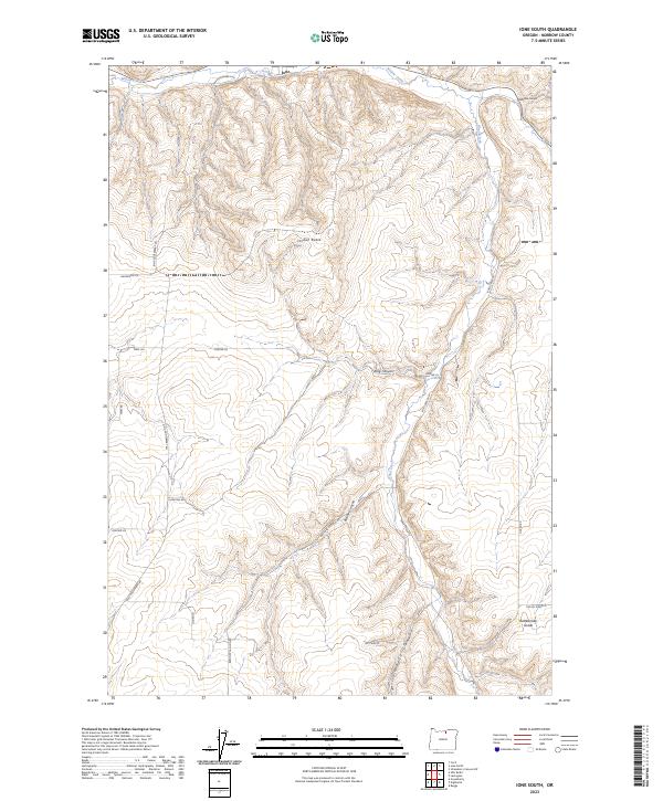 US Topo 7.5-minute map for Ione South OR
