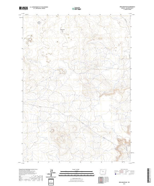 US Topo 7.5-minute map for Iron Mountain OR