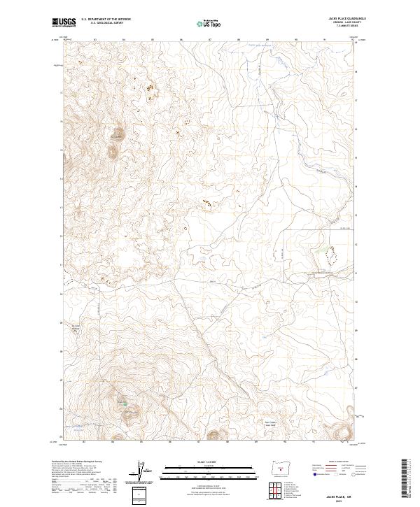 US Topo 7.5-minute map for Jacks Place OR