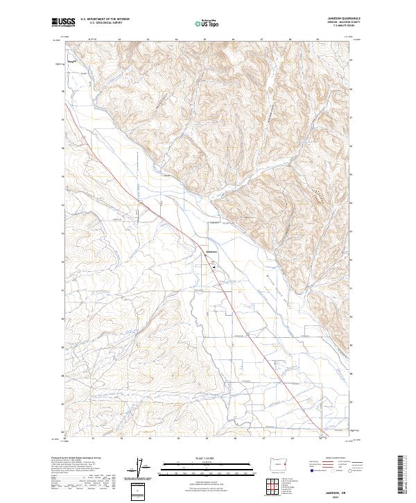 US Topo 7.5-minute map for Jamieson OR
