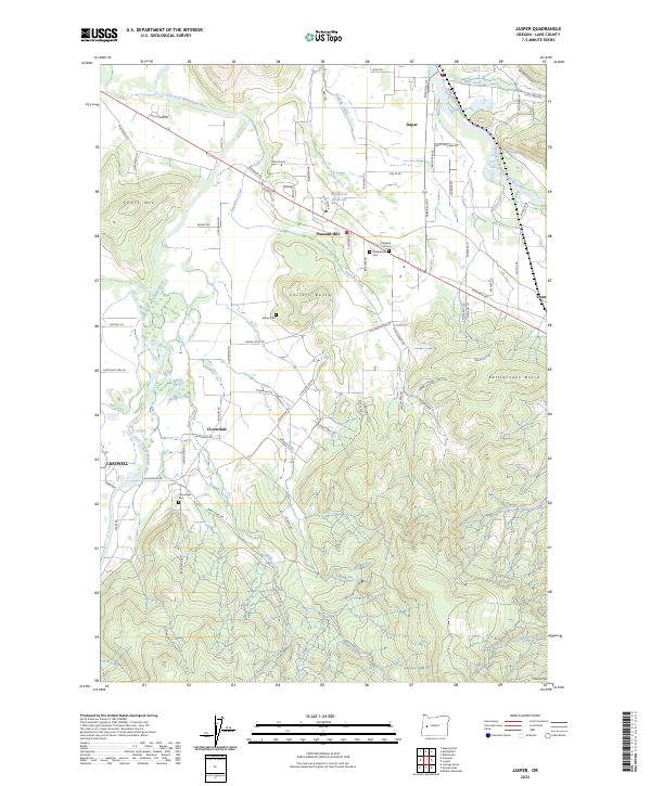US Topo 7.5-minute map for Jasper OR