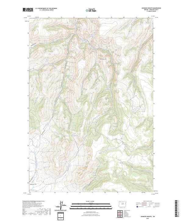 US Topo 7.5-minute map for Johnson Heights OR