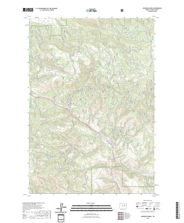 US Topo 7.5-minute map for Johnson Saddle OR