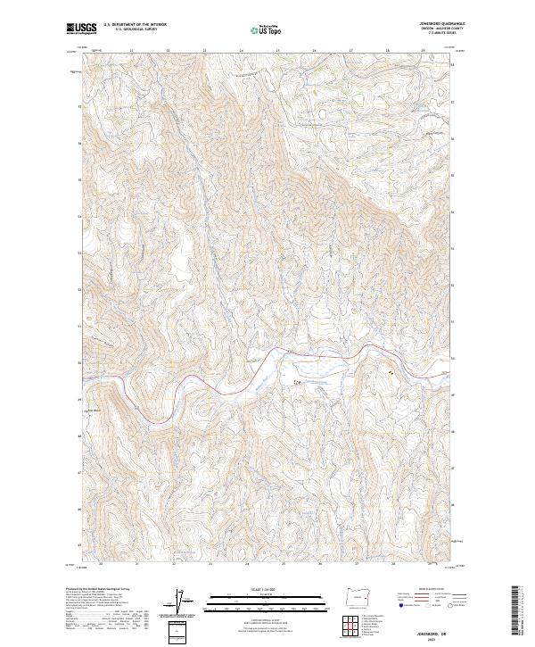 US Topo 7.5-minute map for Jonesboro OR