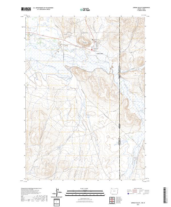 US Topo 7.5-minute map for Jordan Valley ORID