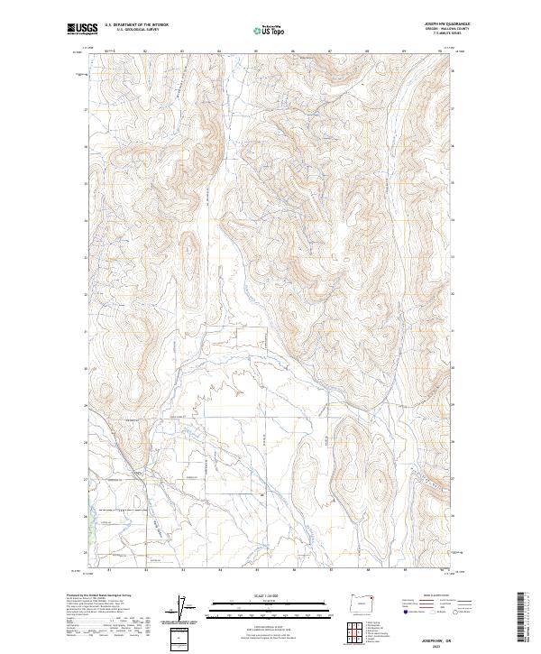US Topo 7.5-minute map for Joseph NW OR