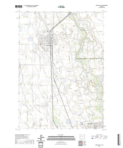 US Topo 7.5-minute map for Junction City OR – American Map Store