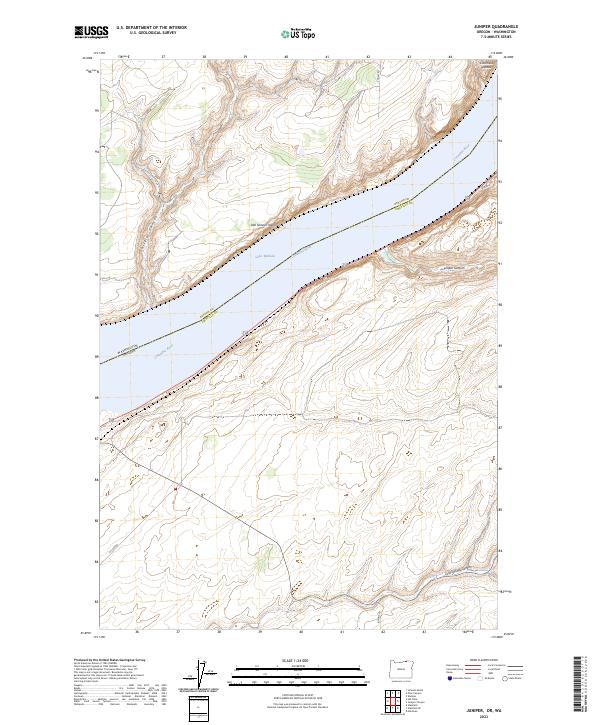 US Topo 7.5-minute map for Juniper ORWA