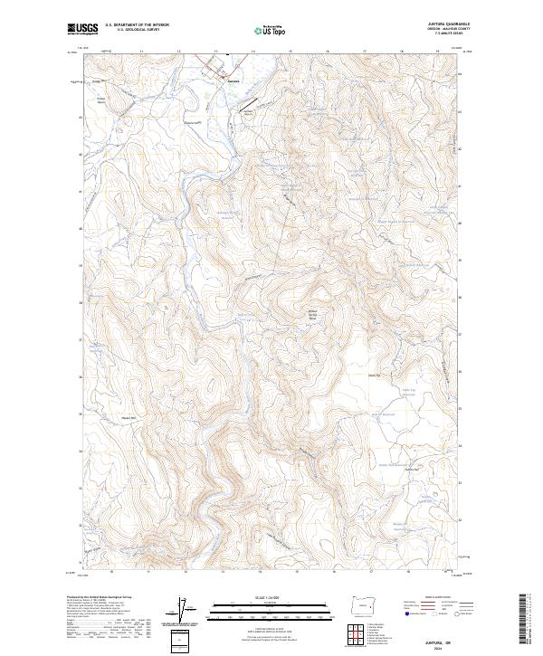 US Topo 7.5-minute map for Juntura OR