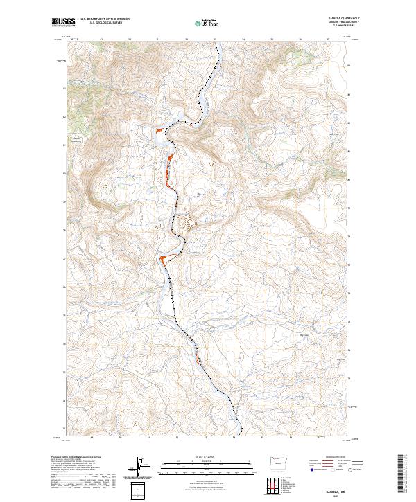 US Topo 7.5-minute map for Kaskela OR