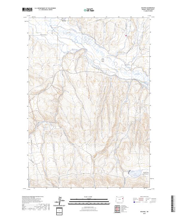 US Topo 7.5-minute map for Keating OR