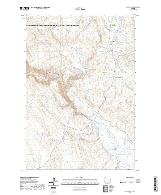 US Topo 7.5-minute map for Keating NW OR – American Map Store