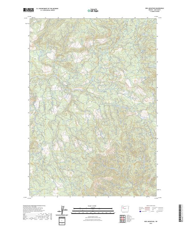US Topo 7.5-minute map for Keel Mountain OR