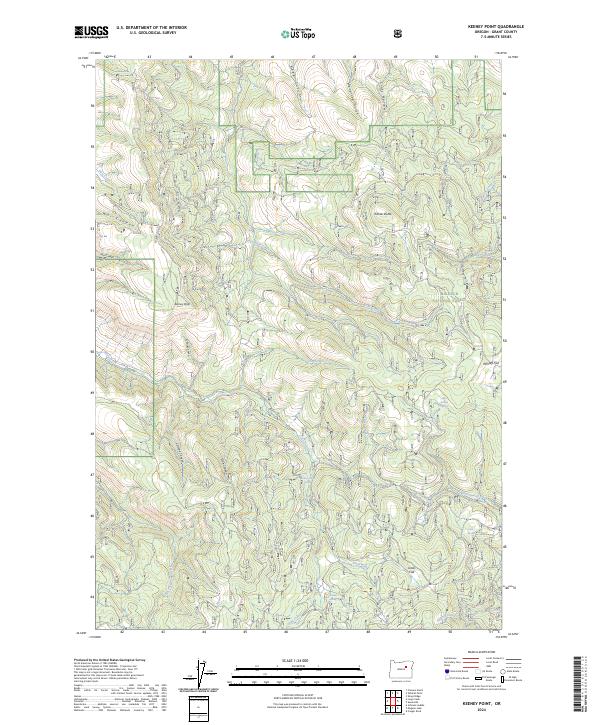 US Topo 7.5-minute map for Keeney Point OR