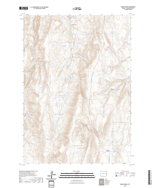 US Topo 7.5-minute map for Keeney Ridge OR