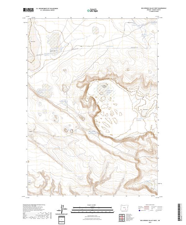 US Topo 7.5-minute map for Keg Springs Valley West OR