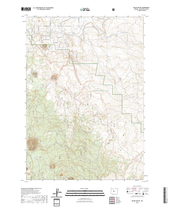 US Topo 7.5-minute map for Kelsey Butte OR