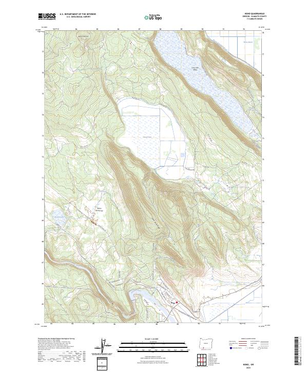 US Topo 7.5-minute map for Keno OR