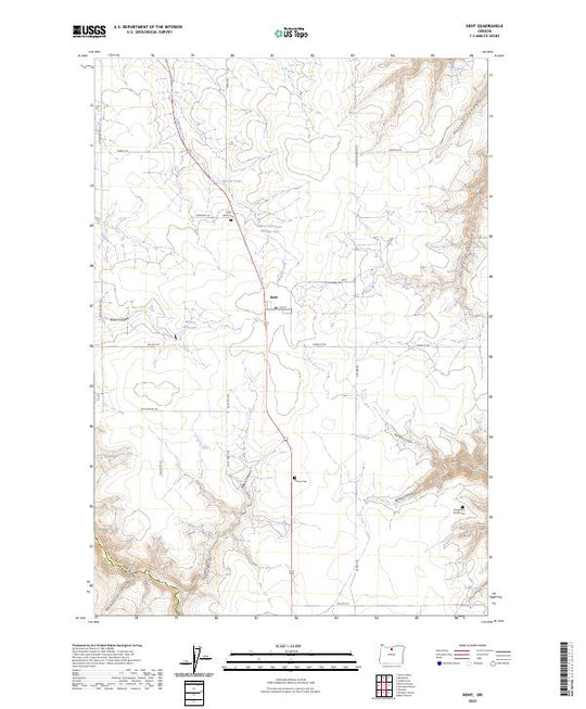 US Topo 7.5-minute map for Kent OR – American Map Store