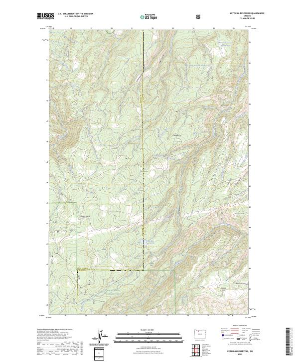 US Topo 7.5-minute map for Ketchum Reservoir OR