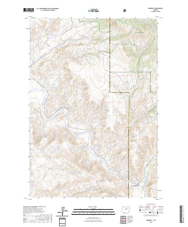 US Topo 7.5-minute map for Kimberly OR