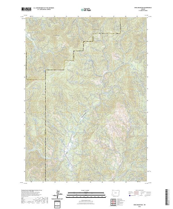 US Topo 7.5-minute map for King Mountain OR