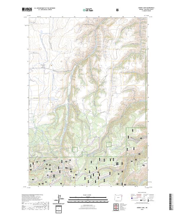 US Topo 7.5-minute map for Kinney Lake OR