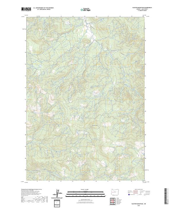 US Topo 7.5-minute map for Kloster Mountain OR